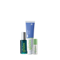 Crema Dental, enjuague y refrescante Glister. Productos Amway para el cuidado bucal.